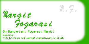 margit fogarasi business card